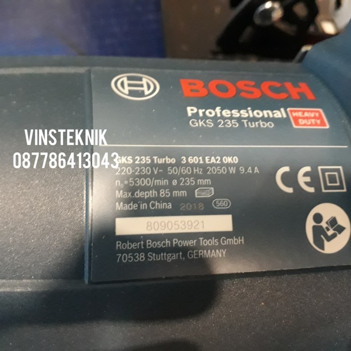 Gergaji Circular Saw Gks 235 Turbo Bosch Gks235