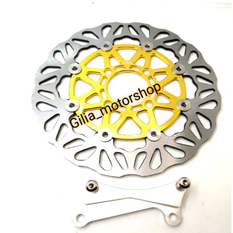 Piringan Cakram Motif Full CNC Floating Disc 260mm 4 lubang Beat Scoopy lama vario 110