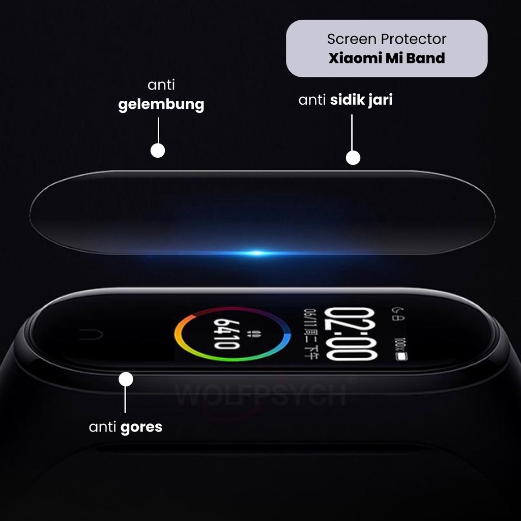 Anti Gores Xiaomi Band Screen Film Mi Band 3 4 5 6 2D Soft TPU 3D Full Covered Screen Protector