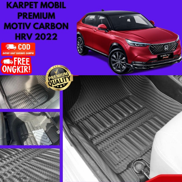 Jual Karpet Mobil Premium D Hrv Hitam Carbon Shopee Indonesia