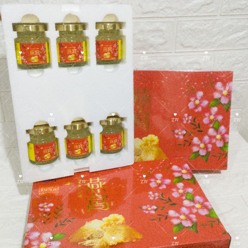 

Bird's Nest Birdnest with Ginseng White Fungus & Rock Sugar Yen Wo 1 Box isi 6 Botol Hamper Natal Chrismast Chinese New Year Imlek Mother Day Exp 2027
