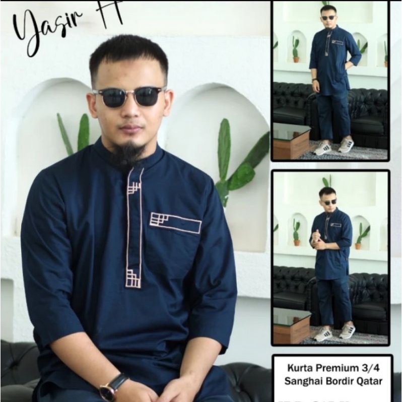 Gamis Koko Kurta Pakistan Al Amwa Premium - Baju Muslim Bordir - baju Koko Al amwa - gamis Al amwa