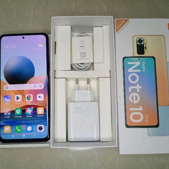 Redmi Note 10 Pro Ram 8/128 Fullset Mulus Original