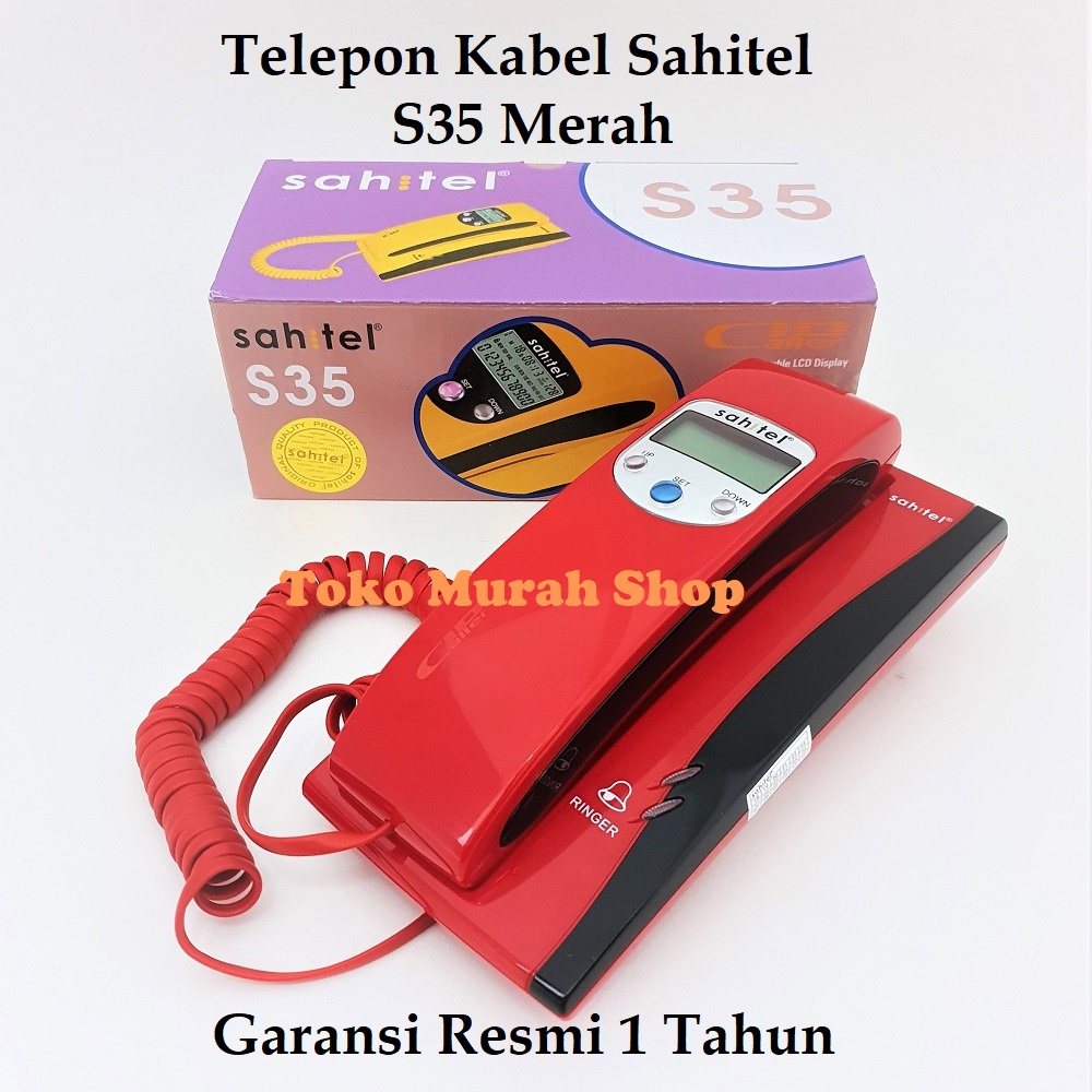 Pesawat Telepon Rumah/Kantor Sahitel S35 Merah