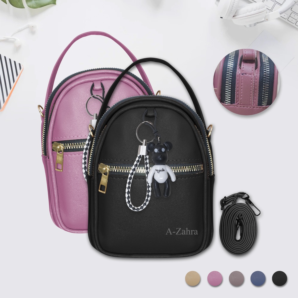 A-ZAHRA 419 RANSEL MINI 3 IN 1 / BACK PACK  WANITA / TAS GENDONG 3 RESLITING (FREE GANTUNGAN)