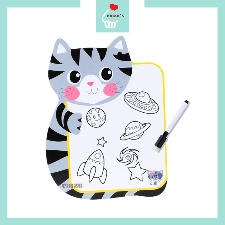 

Papan Tulis Anak | Mini Wooden Children Whiteboard + Erasable Marker | Free Penghapus dan Spidol | Wipe and Clean White Board Kayu Kecil Gambar Karakter Hewan Kartun Lucu | Mainan Edukatif Edukasi Anak Balita