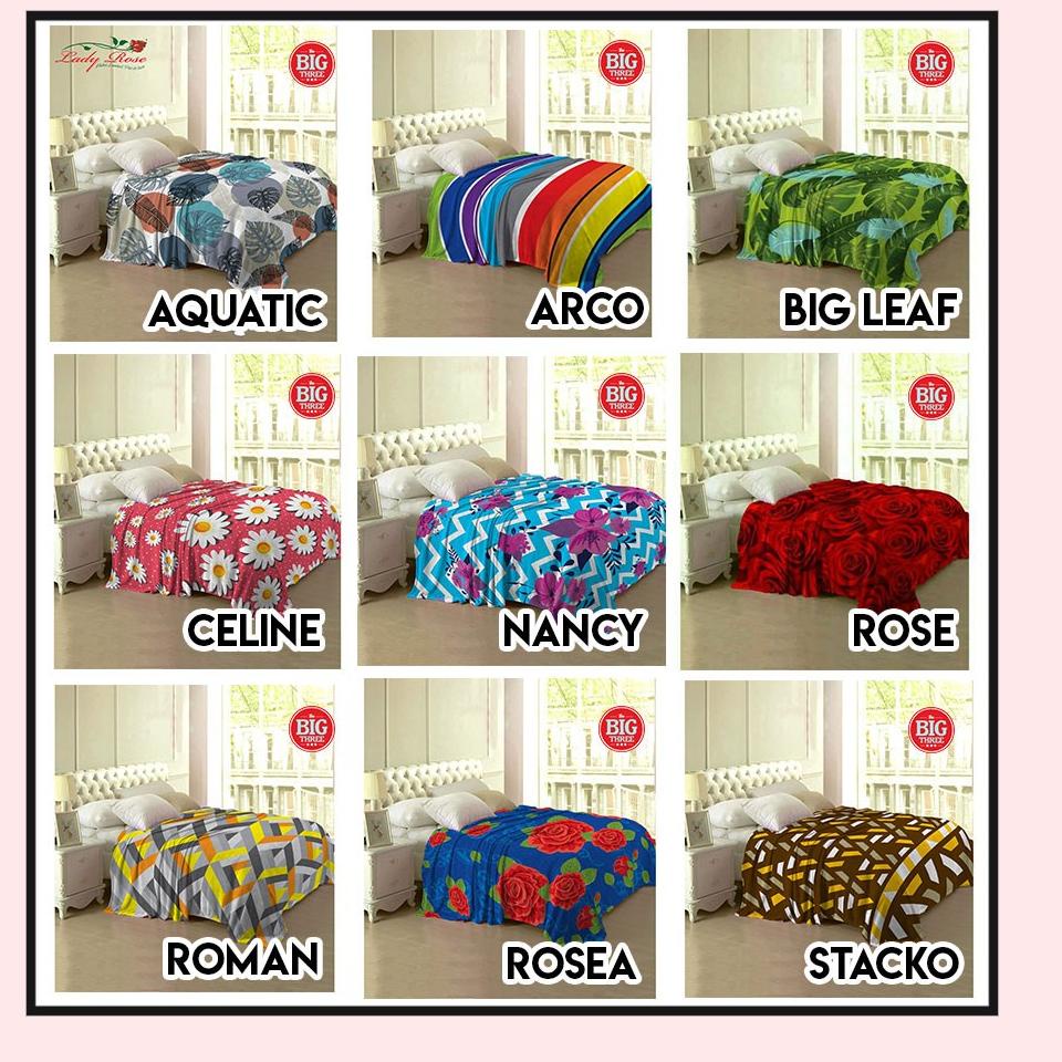 LADY ROSE Selimut 160x200 motif Alika Aquatic Danila Pratista Elina France Rista Batman Hugo Star Tr