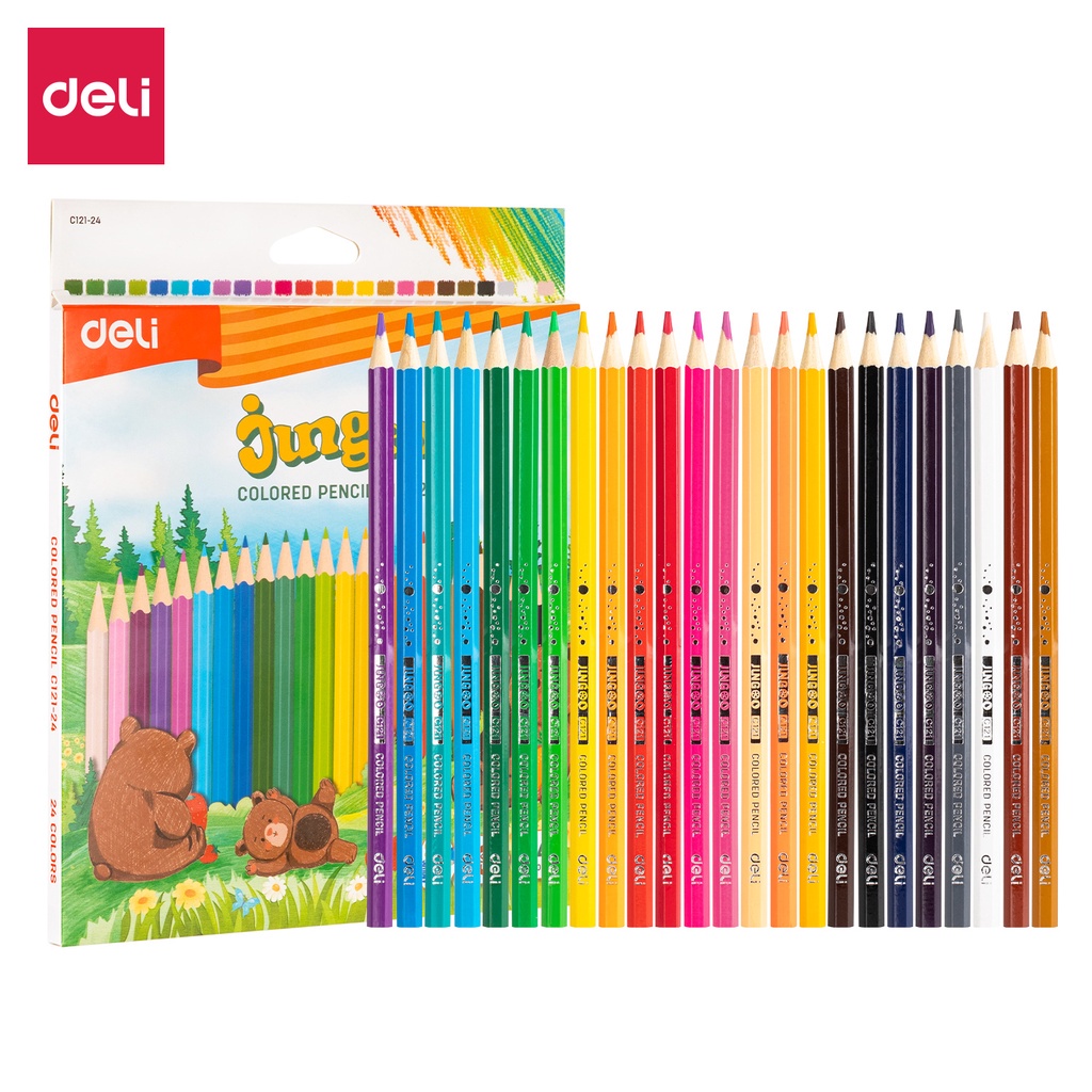 

YUH Pensil Warna Deli 24 Warna Panjang Jungoo - EC121-24