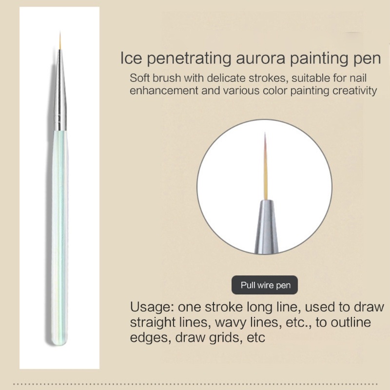 Siy 5buah Alat Desain Kuku Nail Art Brushes Nail Liner Brushes DIY Manicure Tool