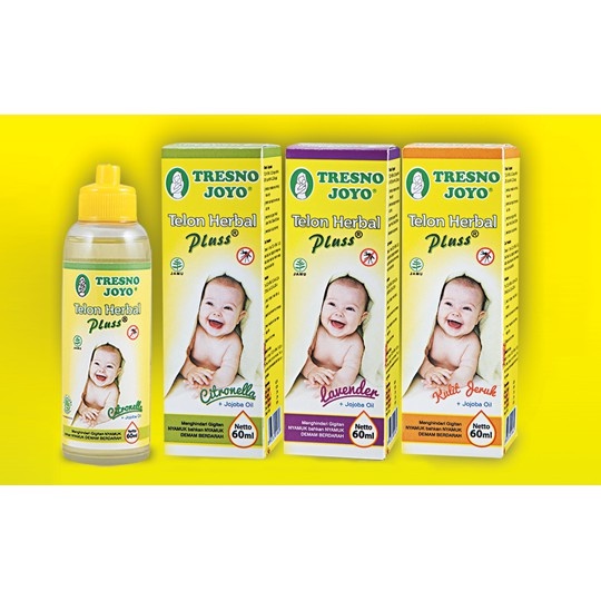 Tresno Joyo Minyak Telon Herbal Plus Citronela/Jeruk/Lavender - Tresnojoyo Minyak Telon anak 60ml