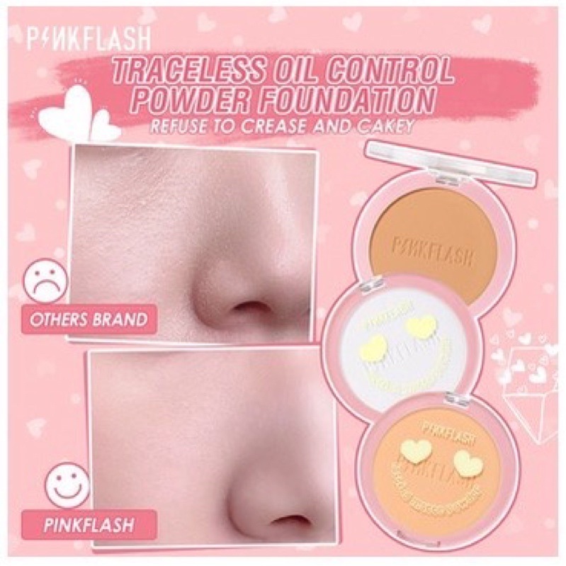 PINKFLASH Lasting Matte Pressed Powder | PINK FLASH Bedak Padat - PF F08 n