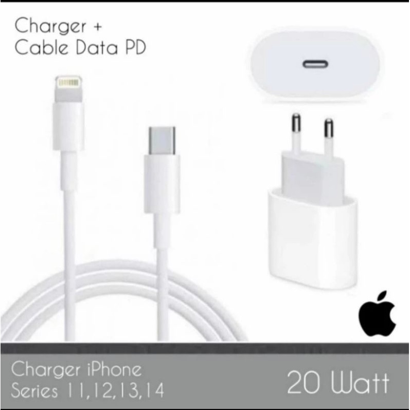 Charger Original Iphone Apple 11 / 12 / 13 / 14 Charger Komplit Kabel