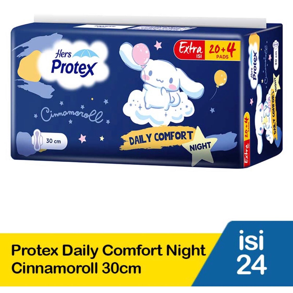 Hers Protex Daily Comfort Night 24S Cinnamoroll 30Cm