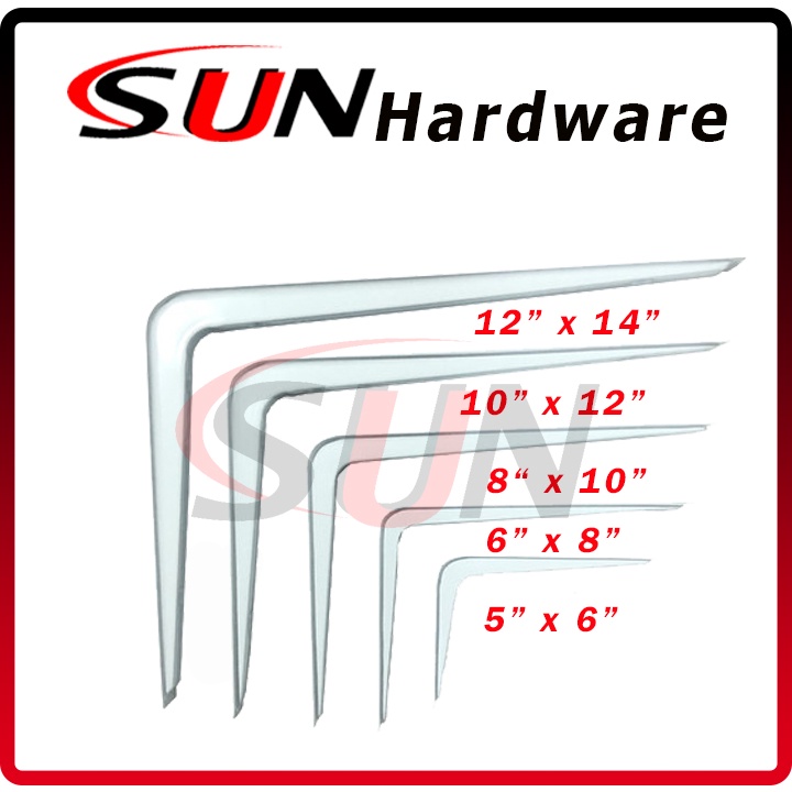 Besi Siku Rak Dinding Penyangga Hambalan Putih Shelf Bracket