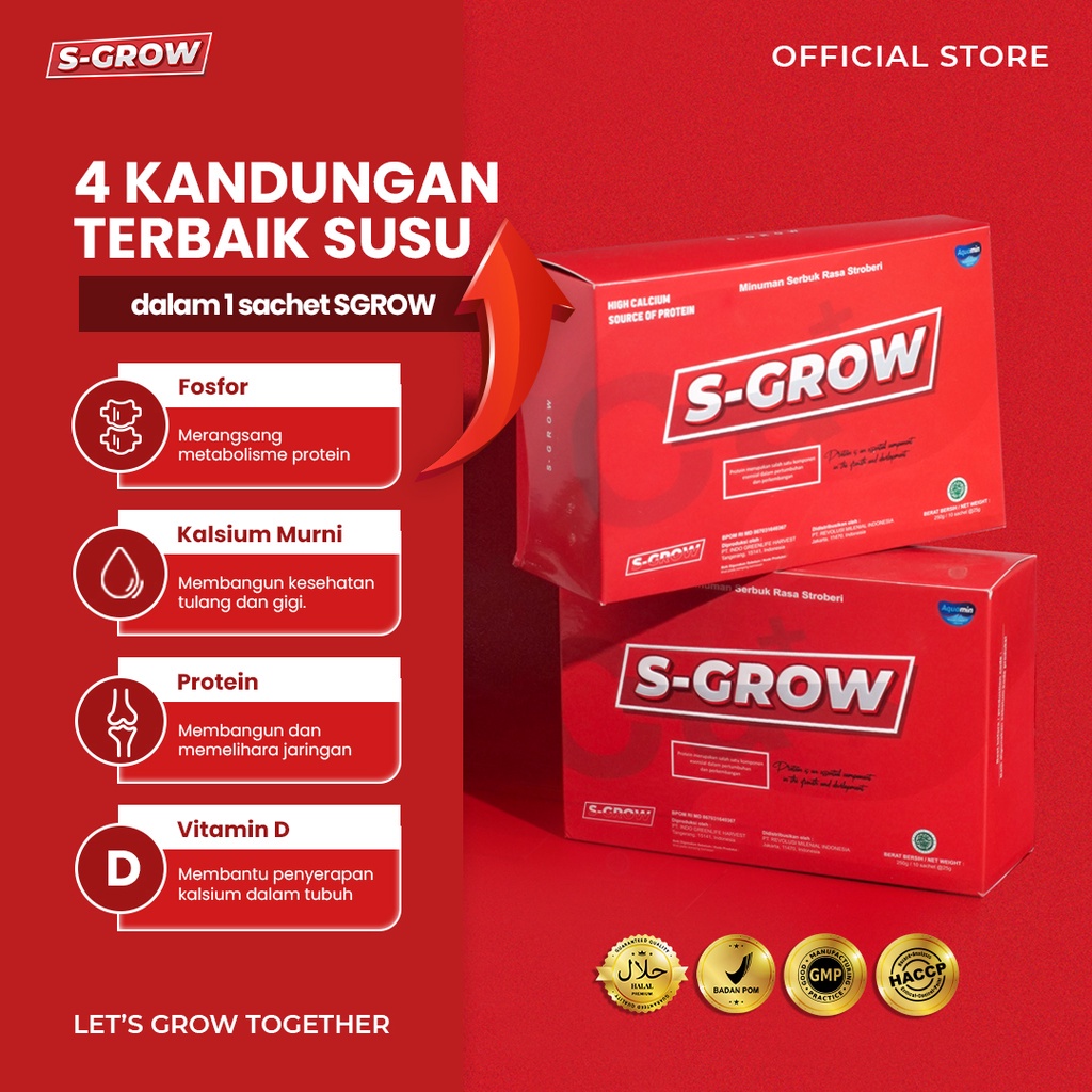 S-GROW - SGROW SUSU PENINGGI BADAN ORIGINAL TERBAIK DAN TERBUKTI SUPLEMEN AMPUH MENINGGIKAN BADAN