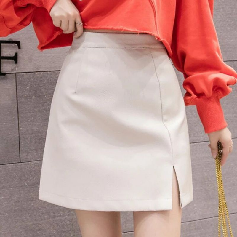 Rok Mini korean / Korean Mini Split Sexy Bodycon / Rok Mini Belah Sampung