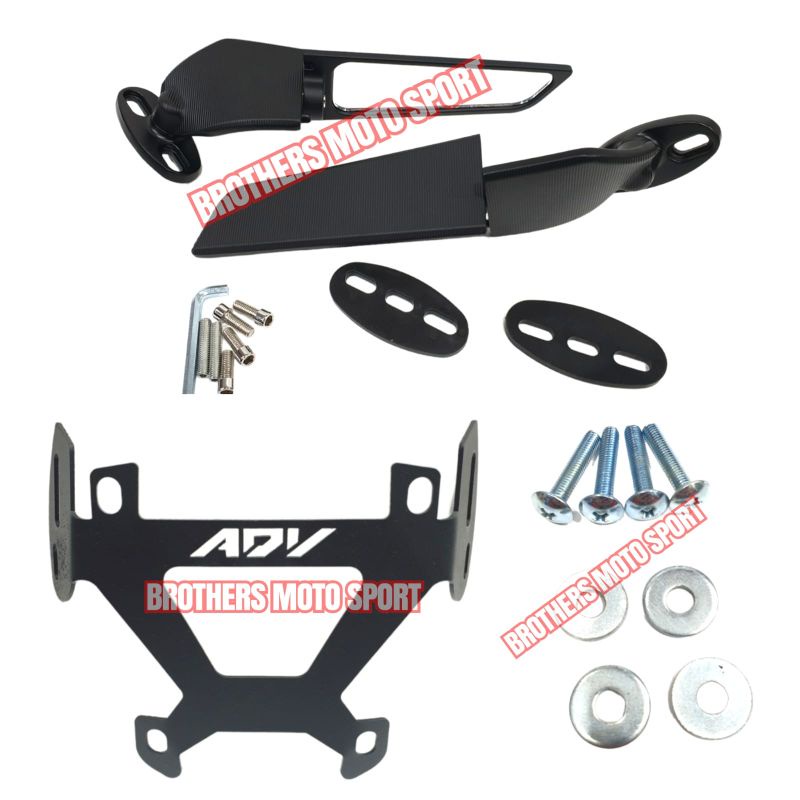 spion winglet adv150 breket plus spion adv150 bracket serpo adv 150