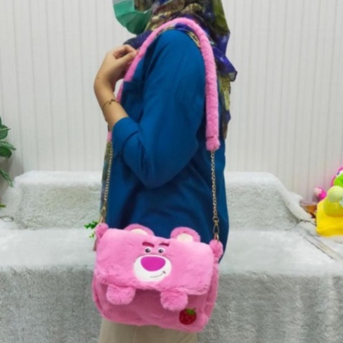 Tas Selempang+Tenteng Melody Size 18cm/Selempang cinamorol/Tas anak perempuan/Tas Kirby Pochaco/Tas Kuromi/Tas Lotso/Totebag Lotso