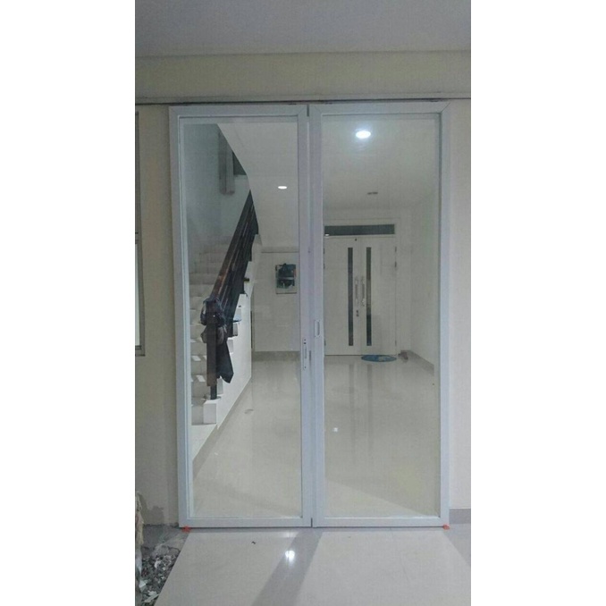 Pintu Sliding Double, Pintu Geser, Pintu Kaca, Pintu Alumunium, Ykk