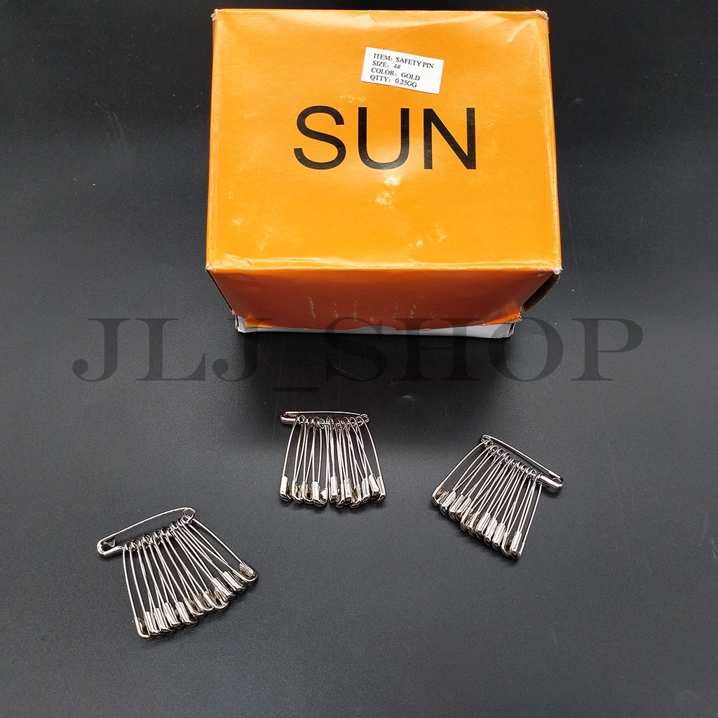 Peniti sun per renceng / peniti baju pakaian merk &quot;SUN&quot; 3.8 cm