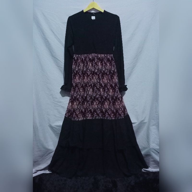 gamis famous ceruty mix Jersey black