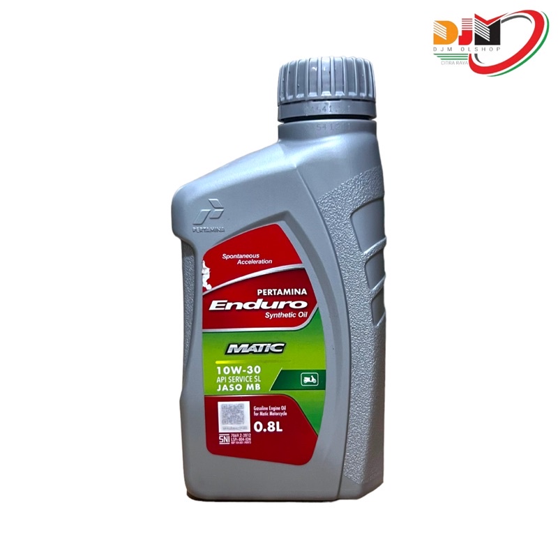 Oil Enduro Matik Pertamina 10W-30 Api Service SL JASO MB 0,8L