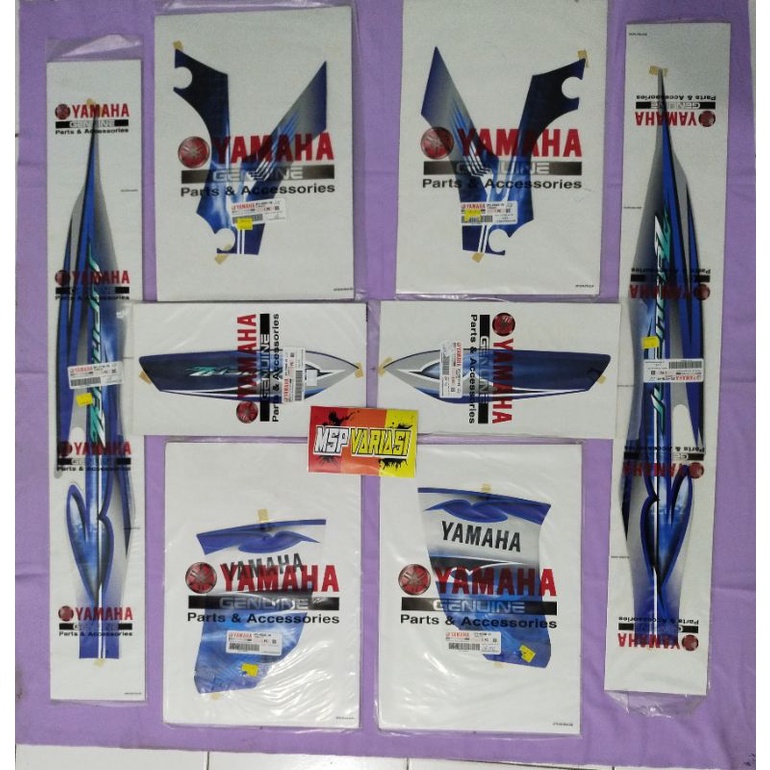 Genuine Part Striping List Stiker Yamaha Jupiter Z 2008 Burhan Ruji Biru Silver  Original Ori asli
