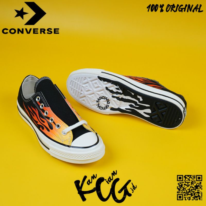 Converse Chuck Taylor 70S Low Flame Black Red''