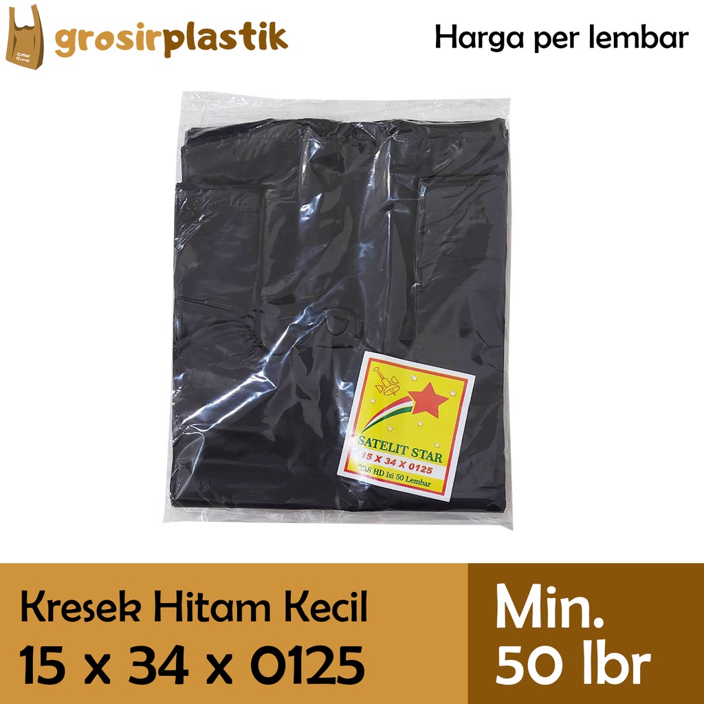 

[LBR] M005 Kantong Kresek Satelit Star 15 x 34 x 0125 Hitam min 50 lembar
