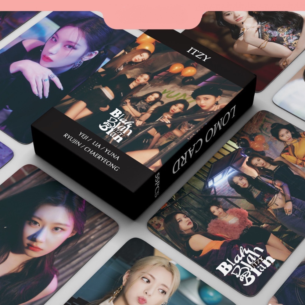 555pcs ITZY Blah Blah Album Blah Lomo Card Kpop Photocards Postcards Series In Stock New Arrival LY