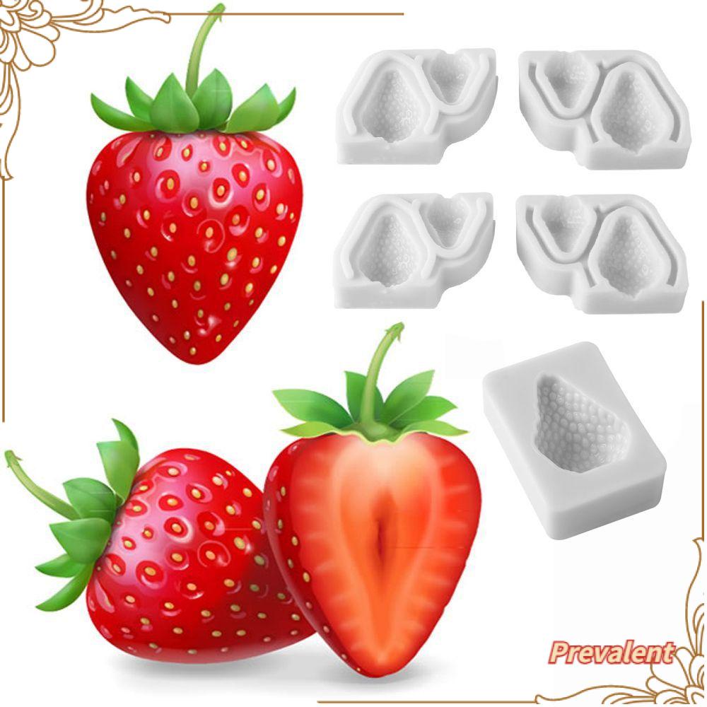 Preva Cetakan Silikon Strawberry Stroberi Bakery Coklat Pastry Membuat Fondant Dapur Sugar Craft Baking Tool