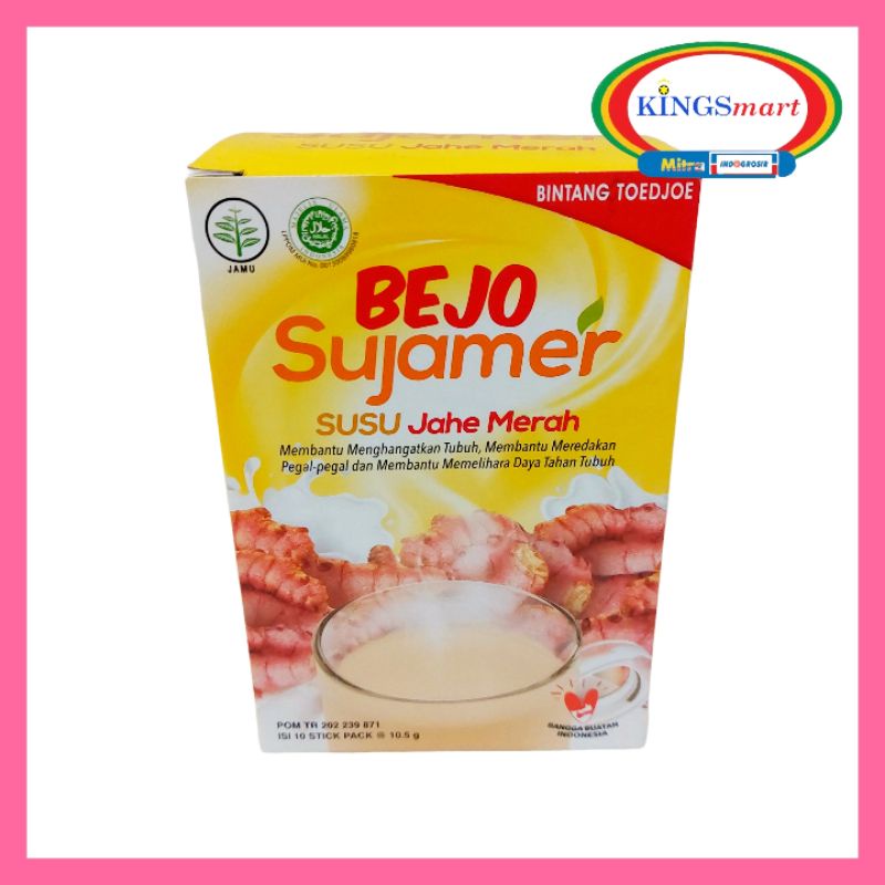 Jual Bejo Sujamer Susu Jahe Merah Bintang Toedjoe Bubuk Isi 10 Sachet