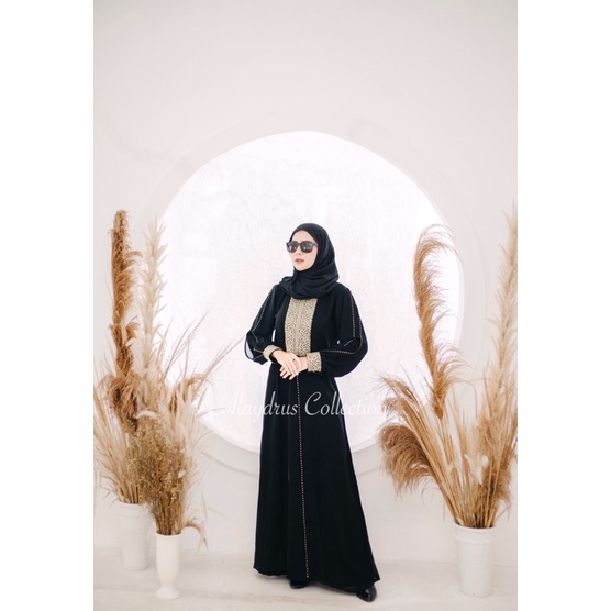 New Abaya Gamis Maxi Dress Arab Saudi Bordir Zephy Turki Umroh Dubai Turkey India Wanita Hitamjo 78