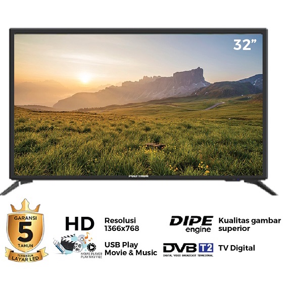 TV DIGITAL Polytron PLD32V1853 HD Digital TV 32Inch