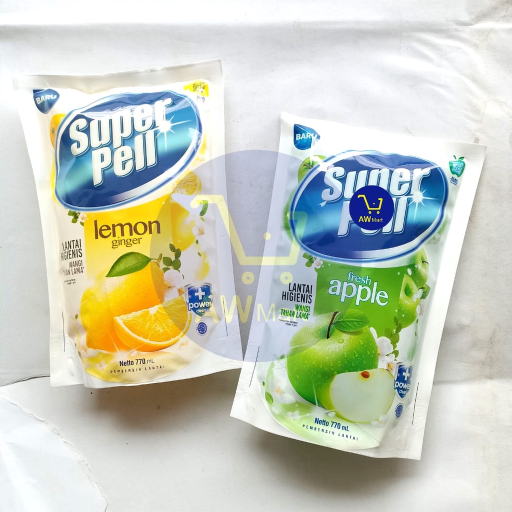 SUPER PELL 770ML - PEMBERSIH LANTAI SUPER PELL 770ML APEL LEMON