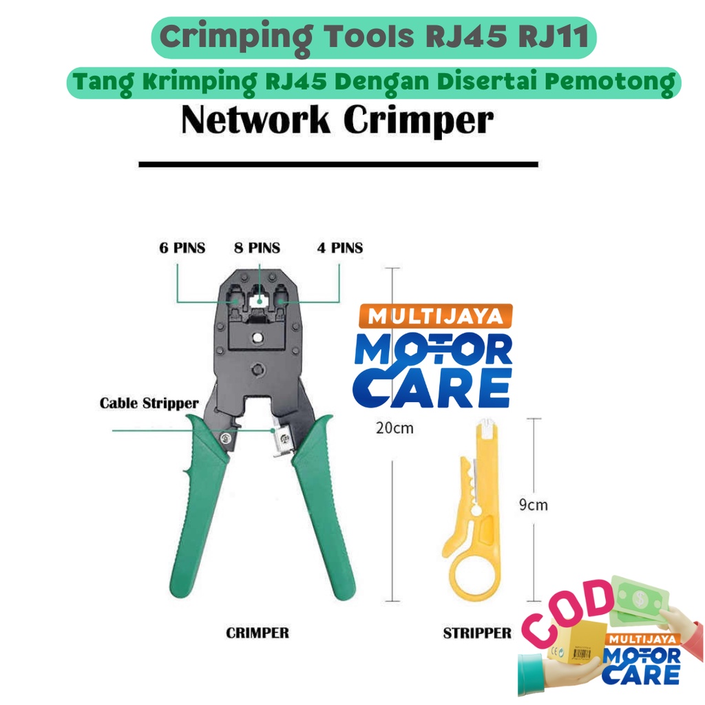 Crimping Tool Triple Tang Krimping Tools RJ45 RJ11 Tang Potong Kabel