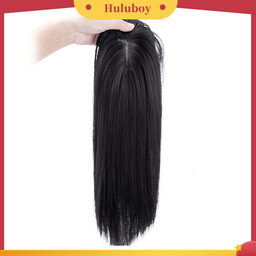 Wig Poni Model Pendek Lurus Bahan Sintetis Breathable Ukuran 25 / 35cm Untuk Wanita