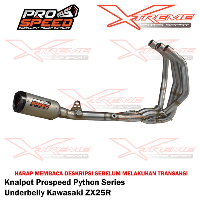 Knalpot Prospeed Python Series Underbelly Kawasaki Zx25R Fullsystem #Original