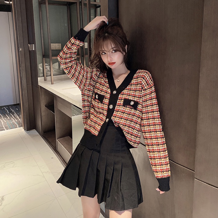 cardigan wanita rajut/ baju rajut wanita lengan panjang loose import korean style kekinian import kardigan crop