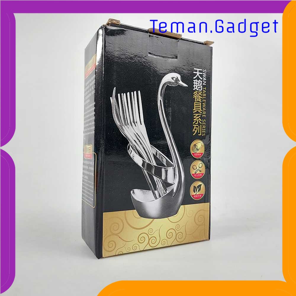 TG - DPR EWIN Sendok Garpu Elegant Swan Flatwares Base Stainless Steel - NP311