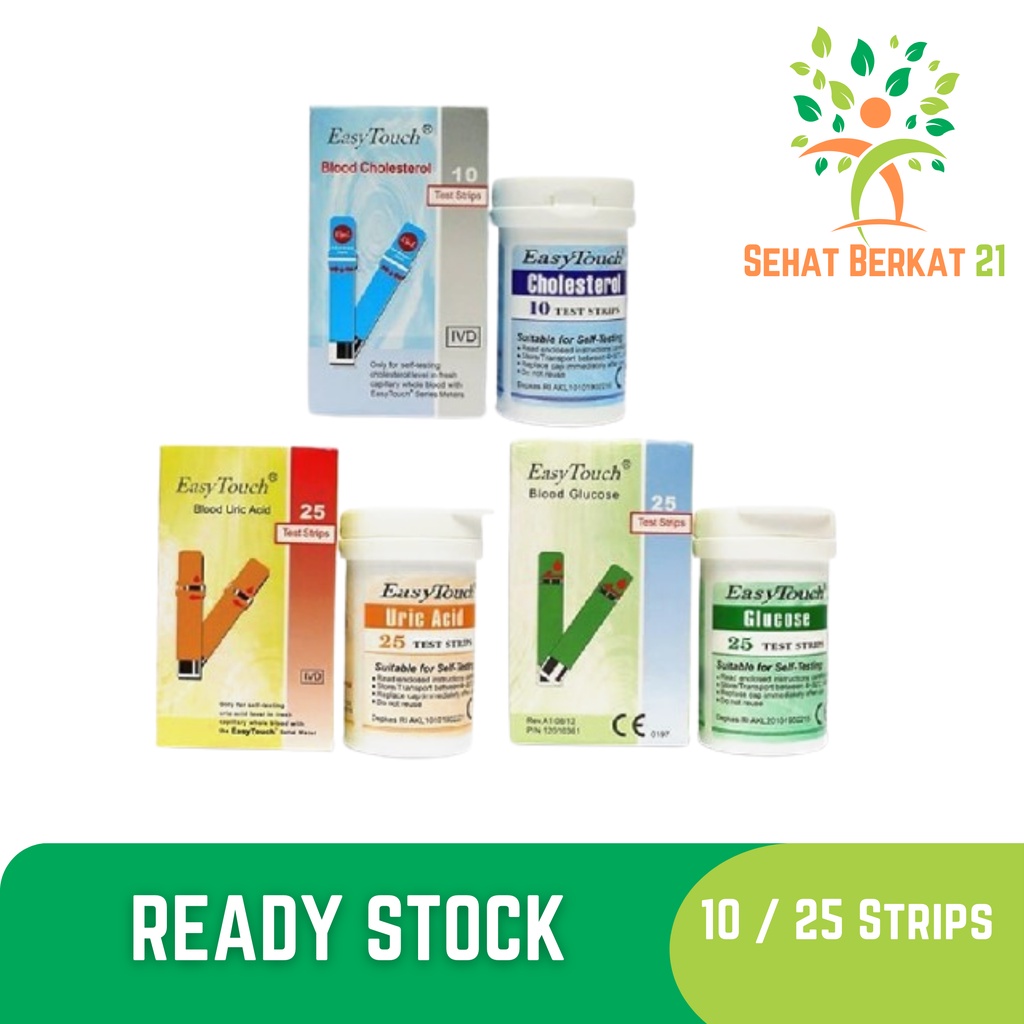 Strip Easy Touch Gula Darah / Kolesterol /Asam Urat - Gula Darah 25