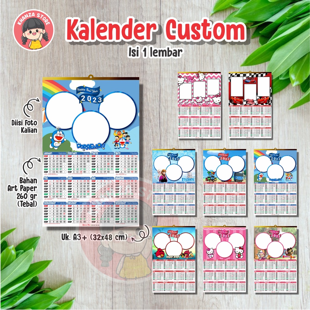 

KALENDER FOTO 2023 TEMA KARTUN ( isi 1 lembar )