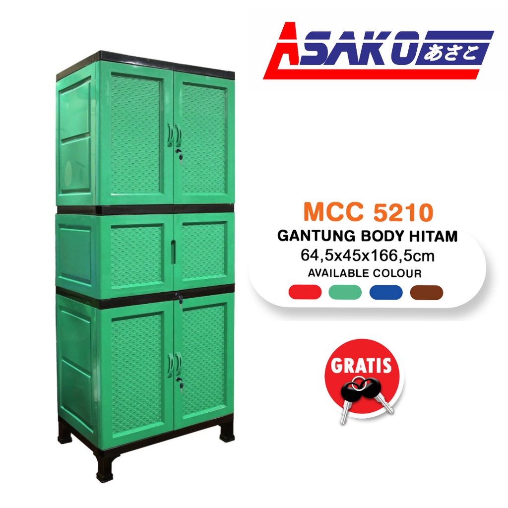 Lemari Plastik / Lemari Gantung / Lemari anak / Lemari susun / LEMARI PLASTIK ROTAN ASAKO (MCC 5210)