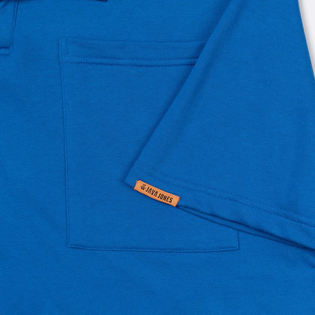 JAVAJONES Oversized Polo Baby Terry Arlo Blue| Kaos Pria Wanita