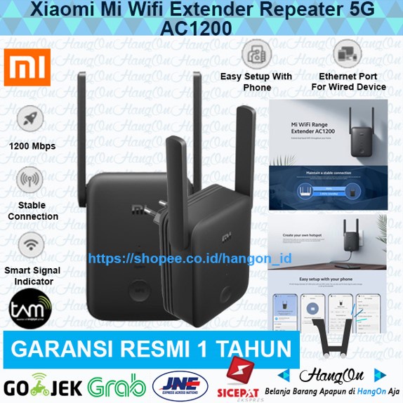 Xiaomi Mi Wifi Extender AC1200 5G Wifi Repeater AC 1200 Global alt Pro Alat Penguat Memperluas Sinyal Jaringan