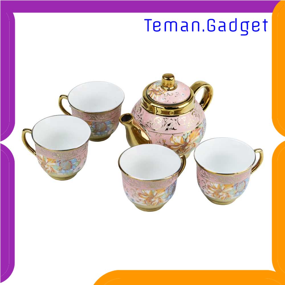 TG - DPR SUNFILI Cangkir Teko Keramik Set 4 Cups 1 Pot European Style - B140