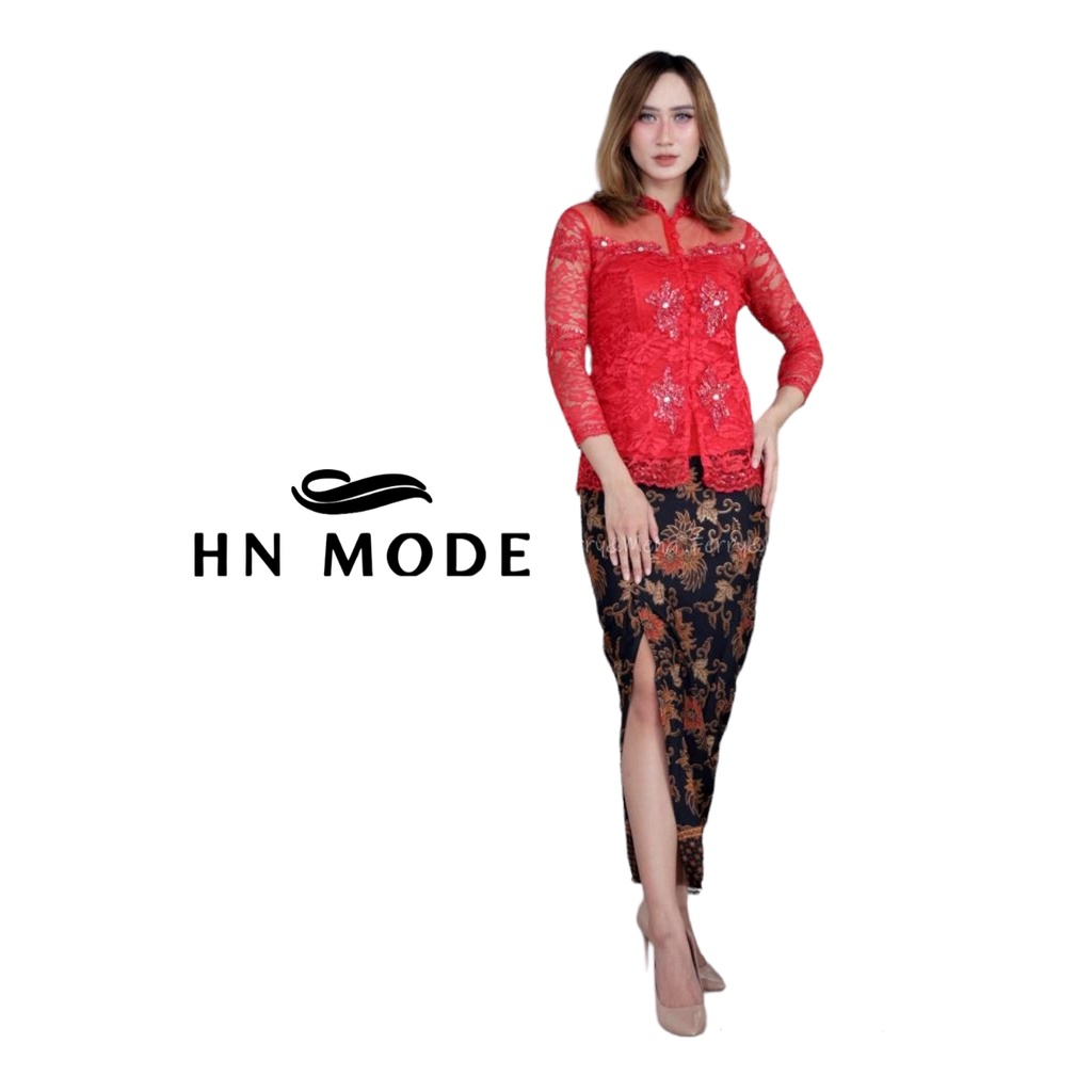 HN MODE - Rok span batik belah tengah / rok kebaya modern / rok batik modis