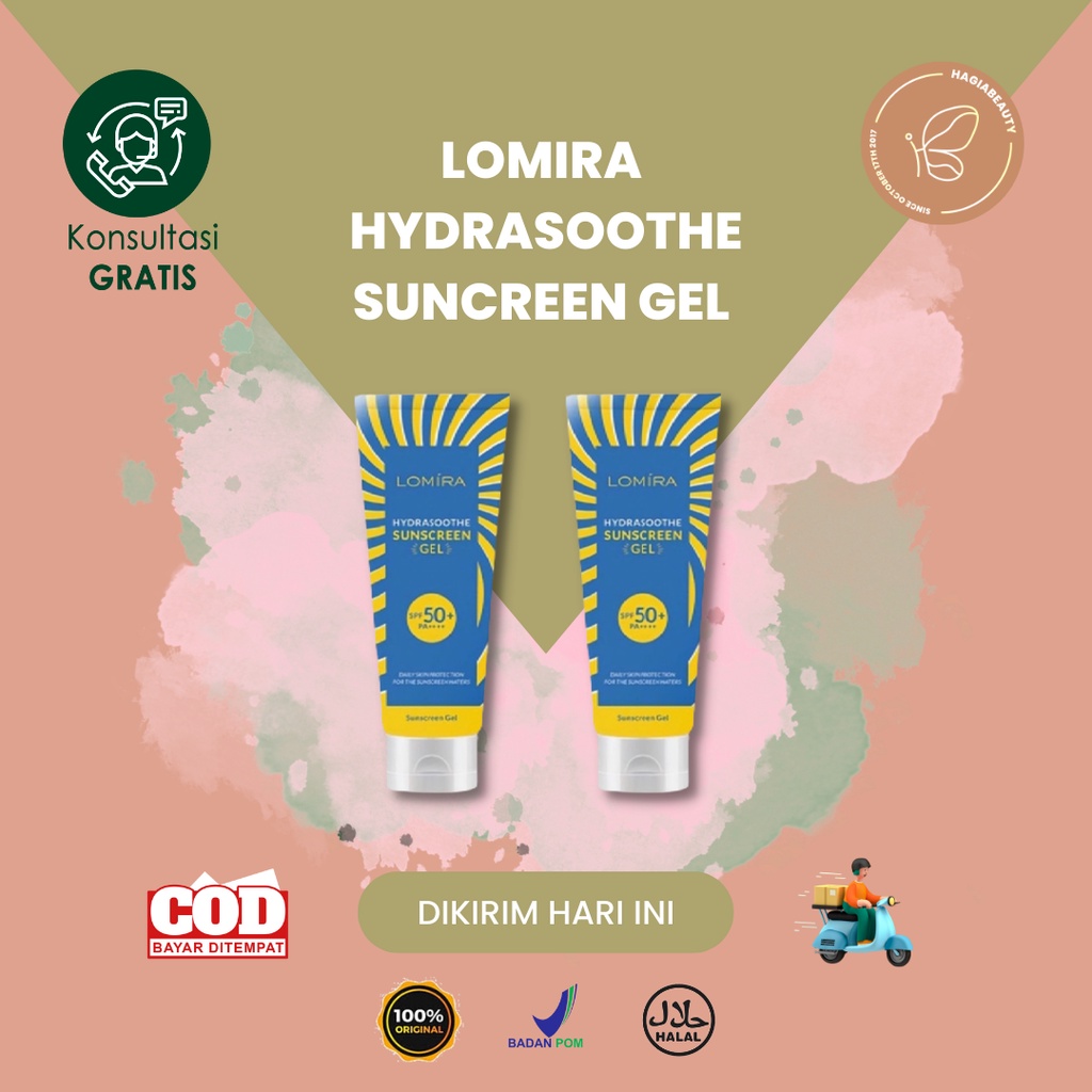 Bisa COD - LOMIRA Hydrasoothe Sunscreen Gel SPF50 PA++++ - Tabir Surya Sunscreen