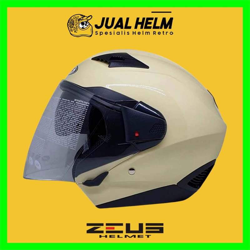 Helm Zeus ZS611 Solid Ivory Glossy | Zeus ZS 611 Double Visor