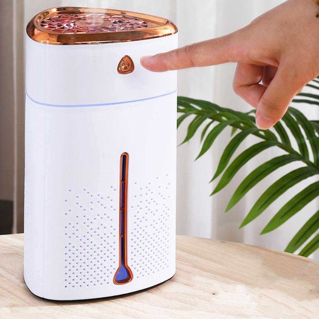 1000ml Air Humidifier USB Aroma Atmospheres Light Mist PP Desktop Essential Oil Rumah Diffuser Pelembab Alat Penyemprotan